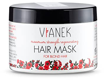 VIANEK Intensiv regenerierende Haarmaske 150 ml - für Naturblondes oder blondiertes Haar - Vegan Naturkosmetik für Frauen und Männer
