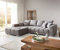 DELIFE Sofa Josea Mikrofaser Steingrau 300x220 cm Recamiere Links Ecksofa