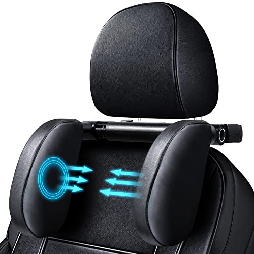 Oderra Poggiatesta Auto 180° Regolabile Bambini, Adulti, con Scatola Aroma e Gancio, Cuscino Rimovibile per Dormire in Auto