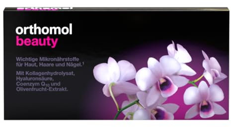 Orthomol Beauty für Frauen - Mikronährstoffe für Haut, Haare und Nägel - mit Hyaluronsäure, Kollagen und Coenzym Q10, 7 ml Tagesportionen