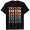 EWD First Name Apparel Damen T-Shirt Schwarz I Love Taylor Personalisiert Vorname Vintage Taylor Geschenk für Frauen zu Weihnachten oder Geburtstag Crew-Ausschnitt Kurzarm S EU 38/40