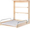 roba Wandwickelregal + Wickelauflage roba Style grau - Klappbar & platzsparendes Wickelregal zur Wandmontage - Wickeltisch mit 2 Ablagefächer - Holz natur