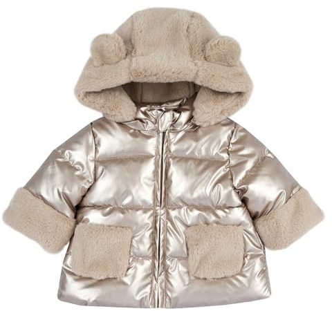 Chicco Giubbino Con Cappuccio, Caldo giubbino invernale con cappuccio staccabile Bimba 0-24, Oro, 12 mesi