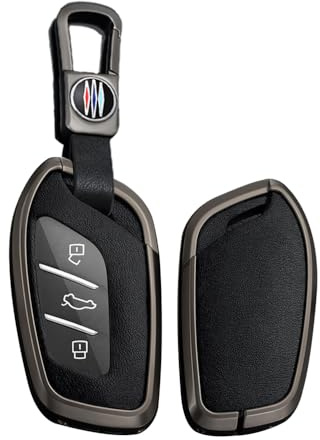 TECART Smart Autoschlüssel Hülle cover Passt für MG 4 EV MG EHS EZS EV GT HS ZS ZX MG4 MG5 MG6 für Roewe RX3 RX5 Ledermuster Schutzhülle Schlüssel Zubehör Schlüssel A 3 Taste
