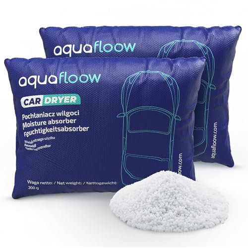 Aquafloow 2X Dehumidifier Car Reusable 200g | Anti Misting Car Dehumidifier Reusable | Dehumidifier Cushion For Misted Car Windows | Perfect For Car, Motorhome