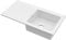Balterley Ceramic Kitchen Sink with Drainer & Overflow Hole, 101cm Bowl Inset Fireclay White Kitchen Sink, Single Bowl Reversible Ceramic Sinks with Plain Drainer - 1010 x 525 x 235mm (White)