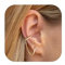LOLIAS Ohrringe Gold Hängend mit Kette Set für Mehrere Ohrlöcher - 14K Gold Creolen mit Huggie Ear Cuff Helix Piercing Zirkonia - Goldene Ohrringe Damen