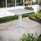 Dmora - Außentisch Trani, festes quadratisches Regal, Mehrzweck-Gartentisch, 100% Made in Italy, 70 x 70 x 72 cm, Weiß