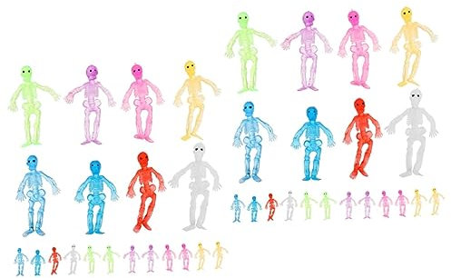 Abaodam 40 Stück Bunte Totenköpfe Kinderspielzeug Spielzeug Mini Spielzeug Für Kinder Lustiges Stress Spielzeug Kinder Entlastungsspielzeug Skelett Spielzeug Kinder Druck