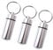 FUZVOL 3 Pcs Mini Portable Pill Box,Aluminium Pill Case,Keyring Metal Silver Medicine Container,Supplements Vitamins Pills Capsules Storage Holder for Travel Outdoor Camping