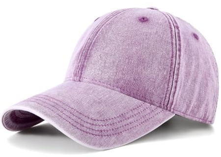YAMEE Vintage Washed Baseball Cap Baumwolle Distressed Twill Hut für Damen und Herren verstellbar, rose, Einheitsgröße