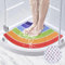 Tapis de douche d'angle antidérapant 60 x 60 cm – Tapis de bain en luffa quadrant, doux texturé et antidérapant avec trous de drainage, séchage rapide et lavable