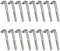 BNGXR Ganchos de Tornillo, 16 piezas Alcayata en Forma de L, L Tornillos de Gancho, ganchos de pared rectos, ganchos de pared para Colgar Objetos, 18 x 65 mm