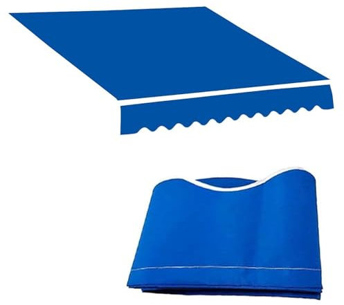 Ersatzstoff für manuelle Markisen, 100 % Polyester-Leinen, 3 x 2 m, Blau