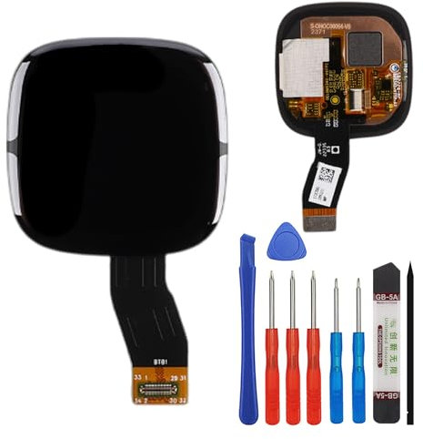 E-yiiviil LCD Digital Display Kompatibel mit Fitbit Versa 4 Sense 2 LCD Display Touchscreen Montage mit Werkzeug