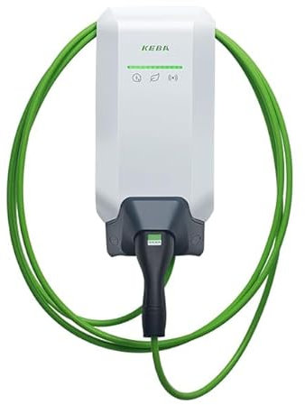 Keba KeContact P40 131.112 Wallbox | 11 kW | 6m Typ 2 Kabel | RFID | integrierter Energiezähler | LAN/WLAN/Bluetooth | FI Typ A | DC-Schutz | Weiß | Ladestation für Elektro-/Hybrid-Auto