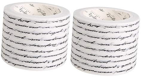 Housoutil 2rollen Gothic Washi-papierbänder Vintage-dekorative Bänder Für Scrapbook Tagebuch Und Diy-projekte Leicht Anwendbar Und Abziehbar
