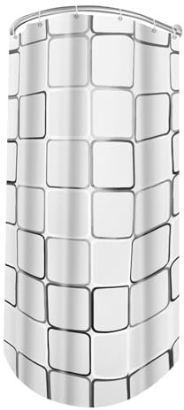 U-Form duschvorhang Edelstahl Duschvorhangstange Ohne Bohren Faltbarer, Schwer, Anti-Schimmel Duschvorhang für Badezimmer Toiletten Umkleideräume Fenster Balkone