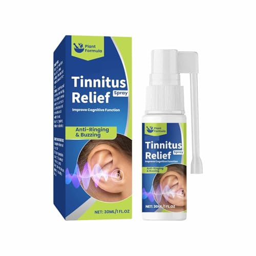 Tinnitus-Entlastungsspray, schnell wirkendes Ohrspray für klingende Ohren, natürliche Tinnitus-Behandlung, Tinnituslinderung für klingende Ohren, bei Hörverlust und Ohrring, sanfte Behandlung von