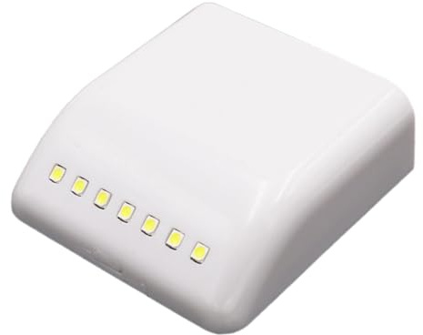2 Stück Schrankleuchten 7 LEDs mit Intelligenter Sensorsteuerung | ABS Gehäuse, Energiesparend, Weiß, für Badezimmerschrank, Unterschrank, Innenhof und Kleideraufbewahrung, ohne Batterien