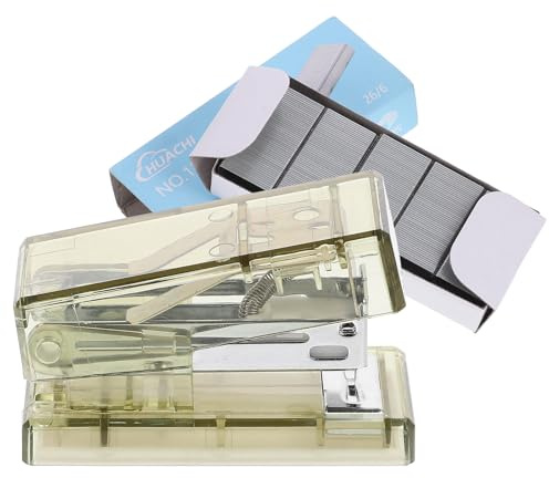 Luxshiny Plastic Mini Stapler Portable Lightweight Handheld Stapler for Office Desk Use Green Compact Design Multifunctional Home and Classroom Stapling Tool
