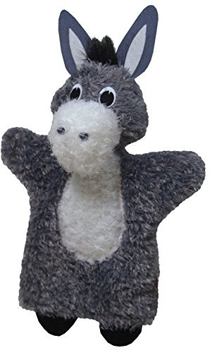 MUBRNO 24395A Esel Textilhandpuppe, Mehrfarbig