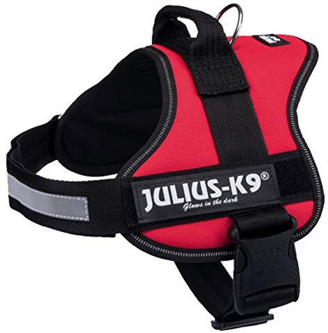 TRIXIE JULIUS K9 Powergeschirr Gr. 0-3 Hundegeschirre Hunde Brustgeschirr (L-XL(71-96 cm/50 mm), rot)