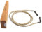 GERNEO® - Milano - cinturino per occhiali in pelle intrecciata - cordino unisex in PU per occhiali da sole e da lettura - porta occhiali grigio antracite (1 x beige)