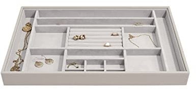 Stackers | extra großes Schmuckkästchen mit verschiedenen Fächern für Ringe und Accessoires, Taupe