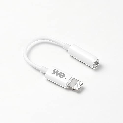 WE Adaptateur Lightning mâle/Jack 3.5mm Femelle - Blanc - certifié MFI