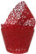KOSTOO Spitzen-Cupcake-Einlagen, 50 Stück/Packung, Lasergeschnitten, Papier-Muffinförmchen für Hochzeit, Geburtstag, Party-Dekoration (Rot)