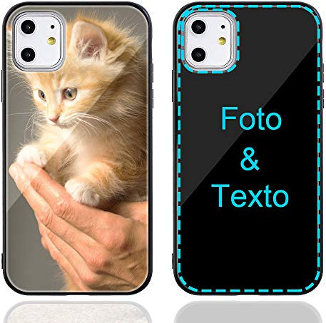 MXCUSTOM Funda Personalizada para Apple iPhone 11, Carcasa Personalizado Teléfono móvil Anti-Rasguños Vidrio Templado Parachoques Suave con Foto Imagen Texto Diseña (GHS-BK-P1)