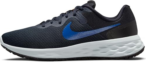 NIKE Men's Nike Revolution 6 Nn Sneaker, Dk Obsidian Hyper Royal Black Grey Fog Hyper Crimson, 8.5 UK