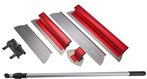 Lame d'écumoire lame d'écumoire deux lames de 406 cm et deux lames de 61 cm une lame semicirculaire une poignée extensible de 94 à 1702 cm et un support. En acier inoxydable robuste et durable.