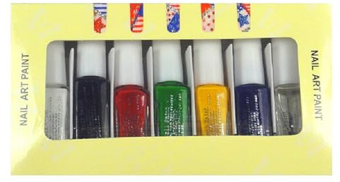 Warm Girl 7pcs Fineliner, Nailart Liner. In Glasflasche. Auf Nagellack Basis