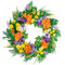 TianBao Artificial Door Wreath Outdoor,Four Seasons Wreaths Ornaments for Home Wall Party,Wreaths With Green Leaf For Front Door End of Summer Festival Celebration Decor, 50cm