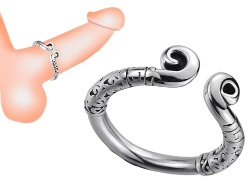 Jinqian Penisring für Männer Sexspielzeug Cockring Metall Vorhaut Ring Eichelring Intimschmuck Penis Schmuck Metall Cockringe Eichelring Vorhaut Schmuck für Männer(30mm)