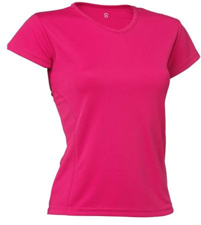 Asioka 56/13 Camiseta Deportiva Mujer, Camiseta técnica Mujer Maga Corta, Color Fucsia, XS
