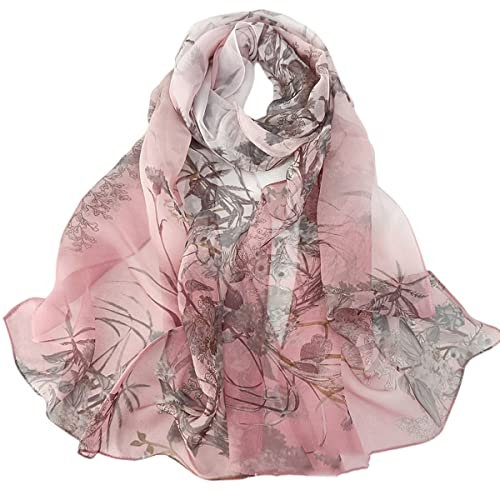 FAIRYGATE Seidenschal Damen Seide Reine Chiffon Schal Georgette Farbe Mulberry Seidenschal Schals & Tücher für Frauen 51031