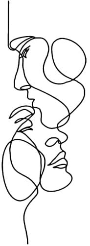 Parete Arte Minimalista Arte Linea Murale Astratta Arte Della Parete Ferro Scultura Murale Moderna Arte Della Parete Decorazione Soggiorno Casa Bagno Ufficio Facciale Decorazione (50x18cm)