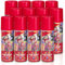 Pack 12 Laca de Pelo Color Rojo 125ml - Spray Colores para Cabello Rápida coloración, Lavable