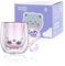 SHENDONG Adorable chat mignon tasses à thé chat tasse à café avec poignée 250 ml tasse à lait pour anniversaire personnel, Saint-Valentin et bureau (chat rose)