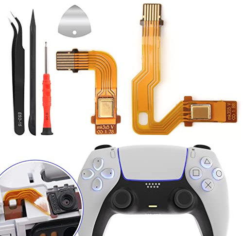 RongZy pour PS5 Câble Flexible de Remplacement pour Microphone | pour Manette Microphone Gauche et Droit de Rechange pour Sony Playstation 5 PS5 BDM-020 BDM-030 Câble de connexion L R