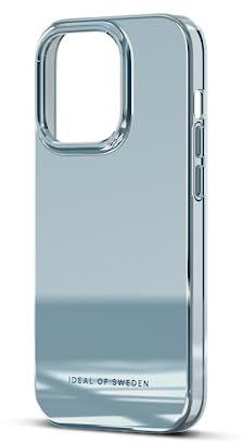 IDEAL OF SWEDEN Durchsichtige Handyhülle mit erhöhten Kanten und Nicht vergilbenden Materialien, fallgetesteter Schutz mit Spiegel Finish, kompatibel mit iPhone 14 Pro (Sky Blue)