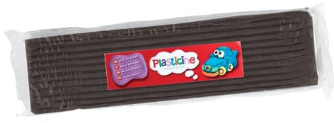 Plasticine One Colour Slab 400g - Black #01, Modelling Clay for Professional Animators and Model Makers, Easy to Shape and Mould, Make Sculptures, Models and Stop-Motion Animations