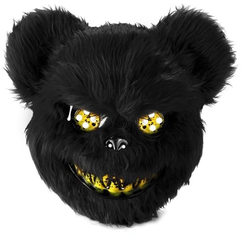UNOLIGA Maschera di Halloween Spaventosa, Maschera da Orso Paurosa, Maschera Animale Horror per Adulto Bambino, Maschera Divertente per Halloween Carnevale Festa in Costume Cosplay Mascherata