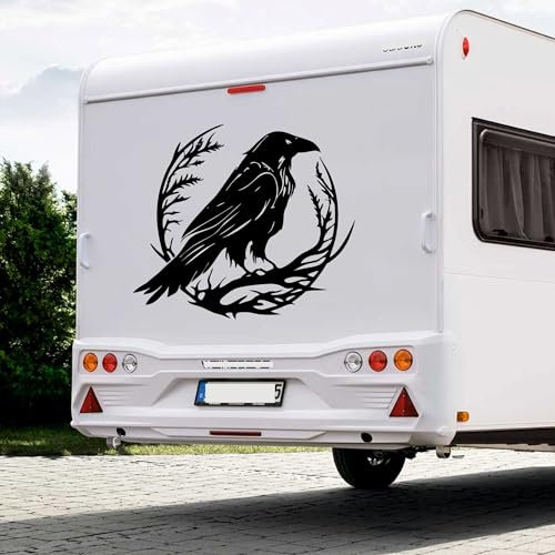 Rabe Wikinger Aufkleber Vikings Nordisch Krähe Sticker Autoaufkleber Raben Raven