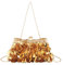 MilyaDE Pailletten Clutch Handtasche Damen Sparkly Geldbörse Abendtasche Glitzer Partytasche Hochzeit Schultertasche mit 2 Ketten, Gold