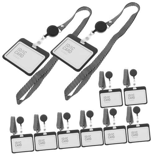 BCOATH 10sätze Ausweishülle Transparent Wiederverwendbar Mit Schlüsselband Kartenhülle Für Ausweise Namensschildhüllen Ausweishalterhülle Kompaktes Design