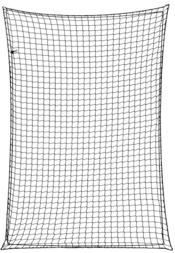 ** vidaXL Black Trailer Cargo Net - Elastic Rope Mesh Cover for Trucks/Trailers/SUVs 5x3.5m - UV & Weather Resistant for Versatile Cargo Applications